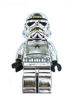 LEGO Minifigure -- Stormtrooper - Chrome Silver-Star Wars / Star Wars Episode 4/5/6 -- sw097 -- Creative Brick Builders